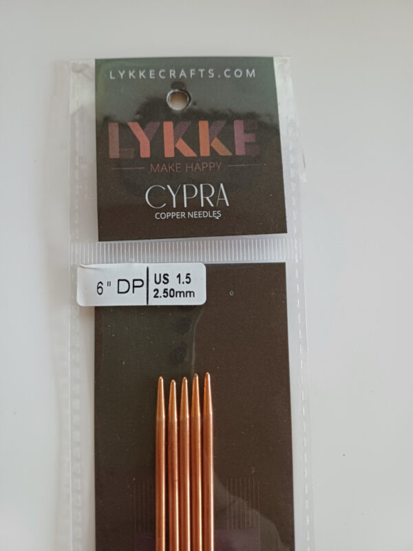 LYKKE Nadelspiel Cypra Strumpfstricknadel Kupfer